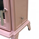 Flamingo Pink Enamel -  Ecosy Rock Compact - Defra Approved - Eco Design Ready - Multi-Fuel Stove - Cast Iron